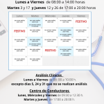 Horario de Diciembre